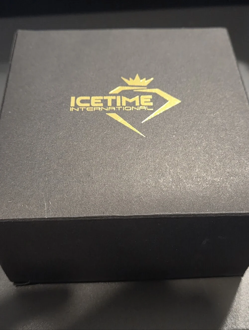 IceTime Jubilee 41mm Men White Gold Steel Watch Black Dial Iced 0.10ct Diamonds